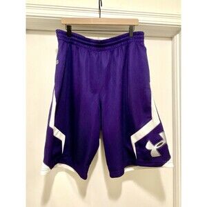 Vtg UNDER ARMOUR 90S  2000s Jock Basketball Purple Loose Shorts RARE L